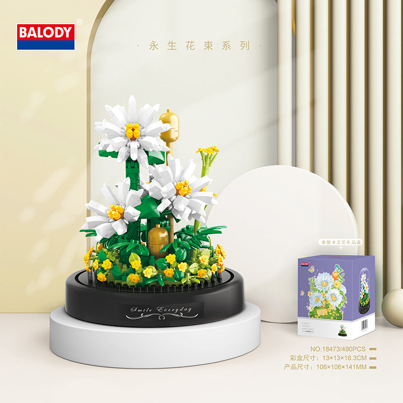 Balody Building Blocks Eternal Flower Micro Particle Assembly Creative Toy Decoration Valentine's Day Gift